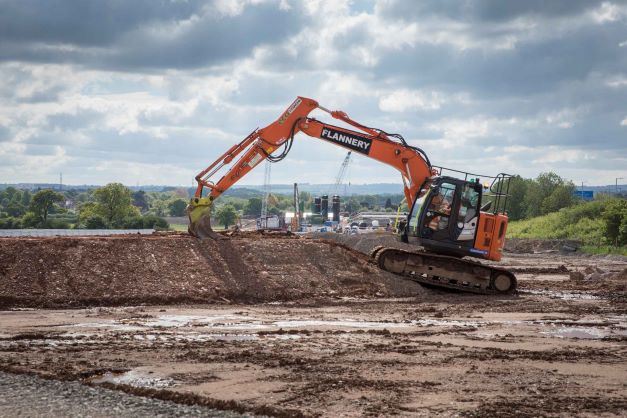 Materials management at Water Orton site (Credit: HS2)